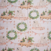 Couronnes et chariots festifs 80 % coton 20 % polyester 140 cm de large Tissu imprimé numériquement Crafty Cottons Idéal pour l'artisanat, la couture, le matelassage, les fanions, le patchwork